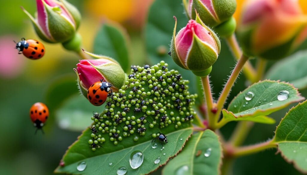 découvrez des méthodes efficaces et naturelles pour vous débarrasser rapidement des pucerons sur vos rosiers et protéger vos plantes sans produits chimiques.