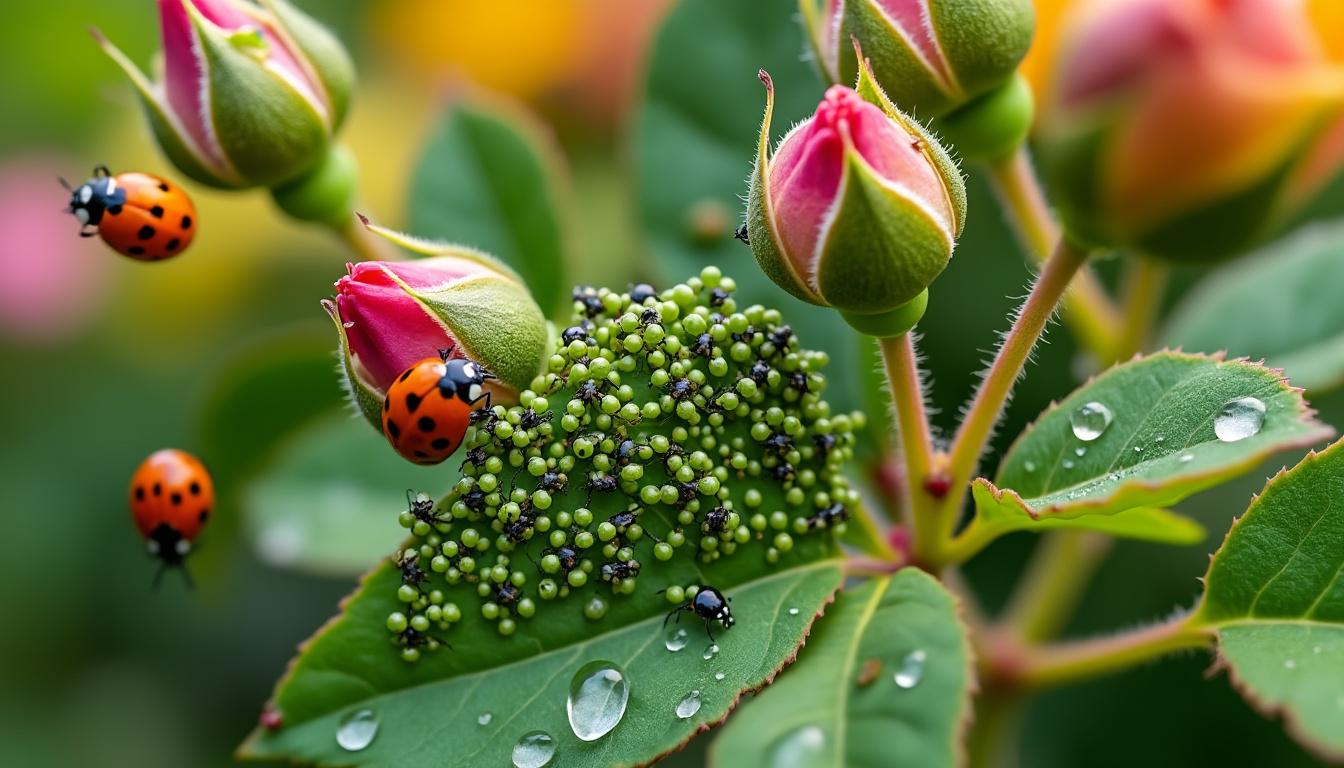 découvrez des méthodes efficaces et naturelles pour vous débarrasser rapidement des pucerons sur vos rosiers et protéger vos plantes sans produits chimiques.
