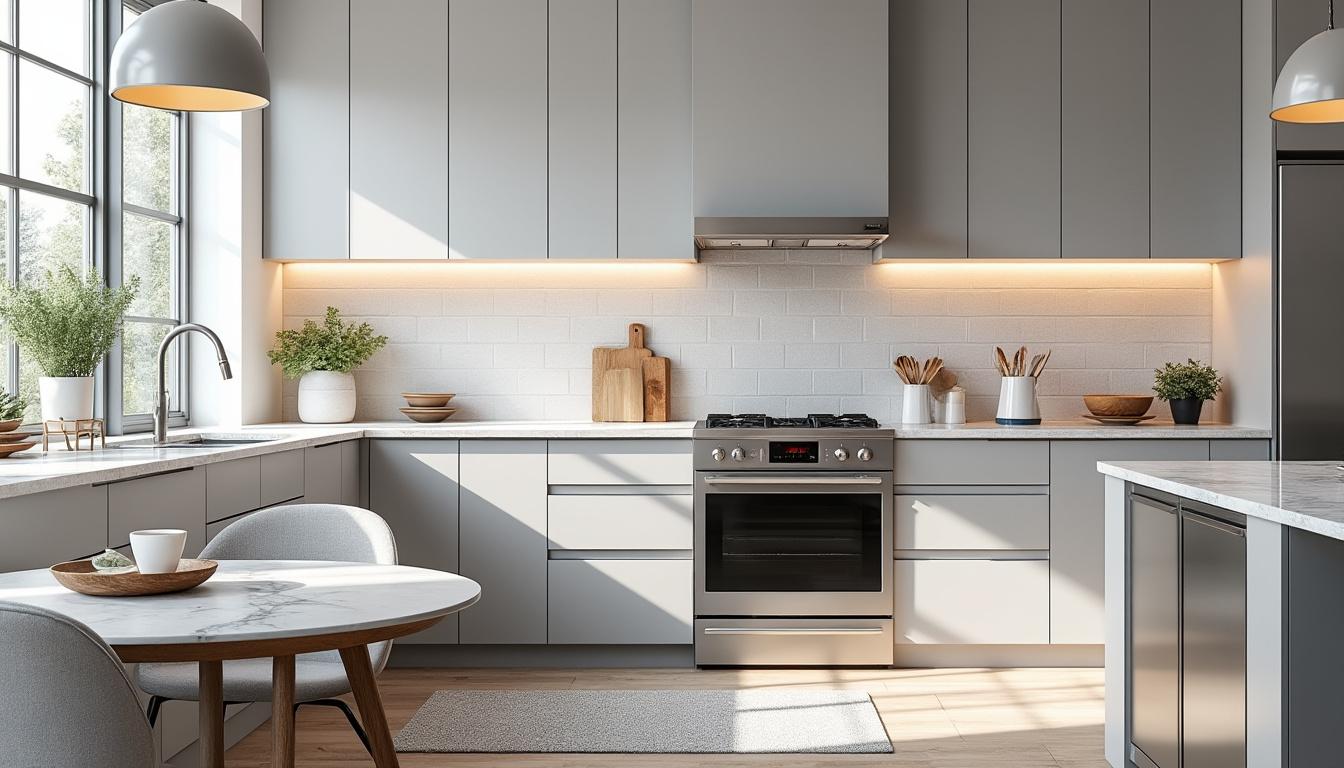 découvrez 7 idées inspirantes pour choisir la couleur idéale des murs qui mettra en valeur une cuisine gris clair. conseils déco, associations harmonieuses et astuces tendance pour un intérieur élégant !