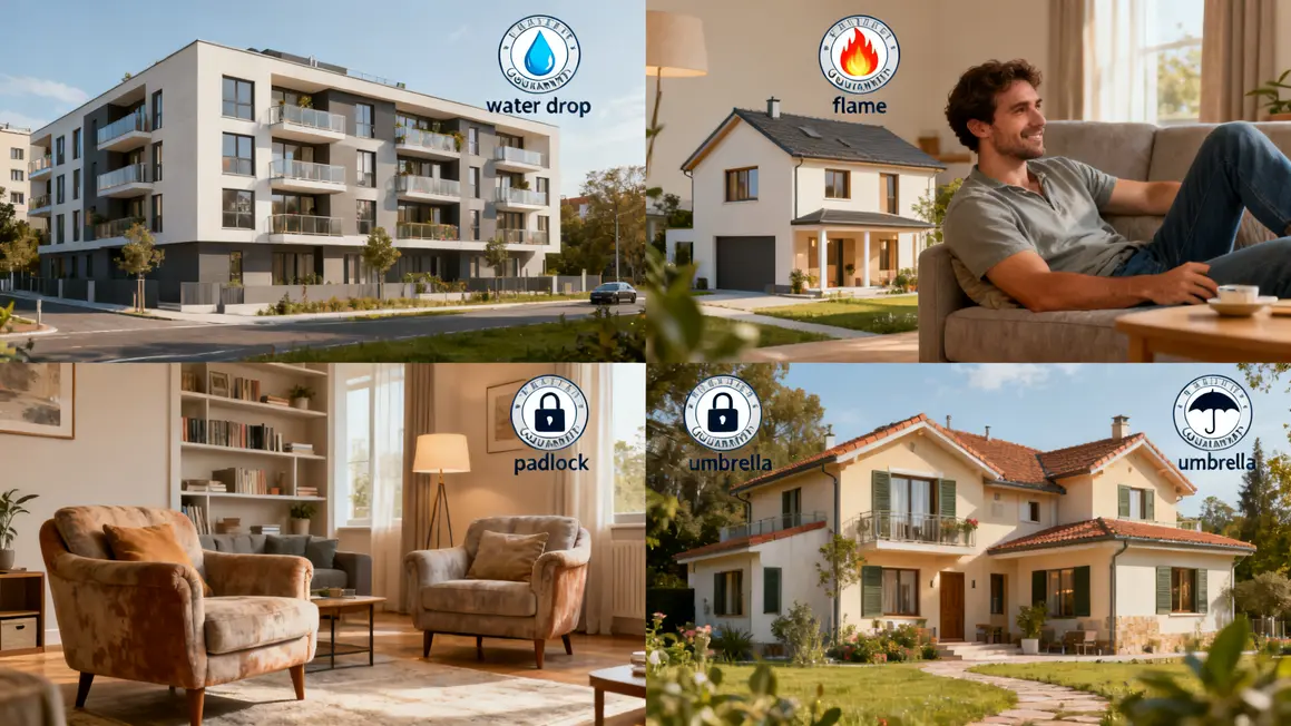 assurance propriétaire non occupant : critères de choix vraiment utiles en petit budget 2 Visuel types de logement et garanties assurance propriétaire non occupant