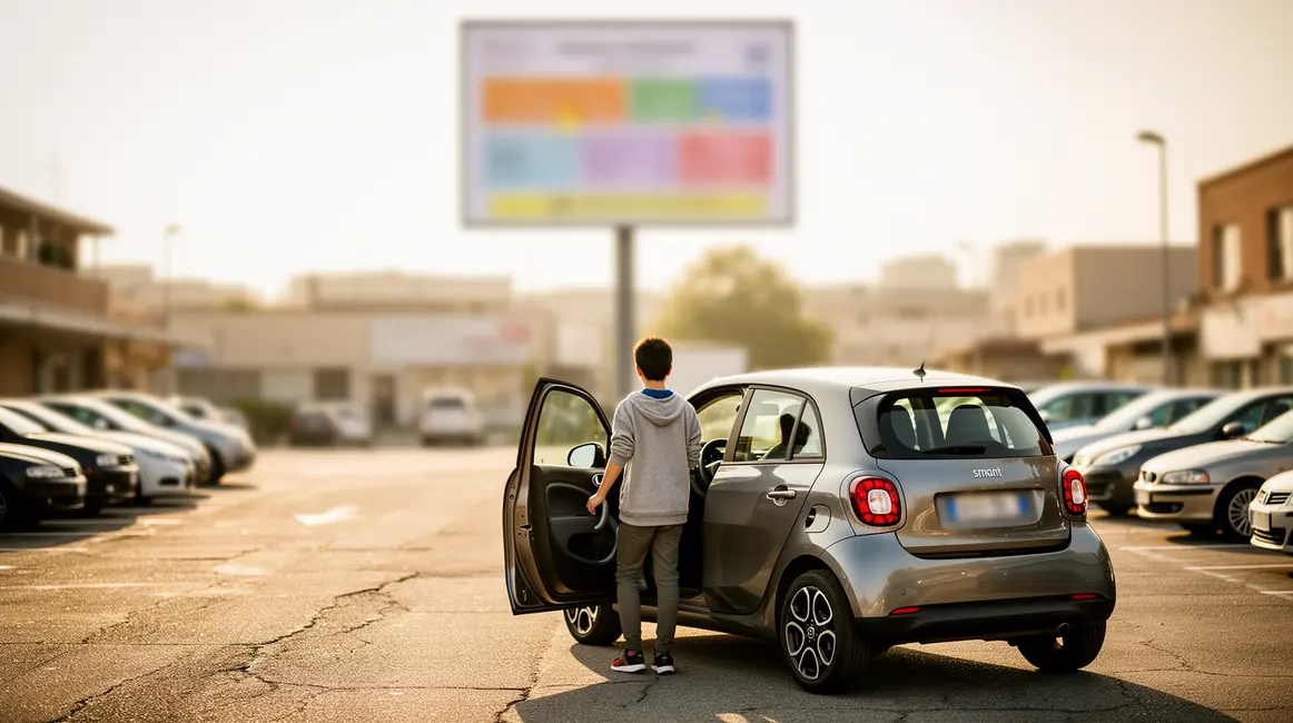 assurance auto jeune conducteur : checklist avant de se lancer en petit budget 12 jeune conducteur citadine parking panneau assurance