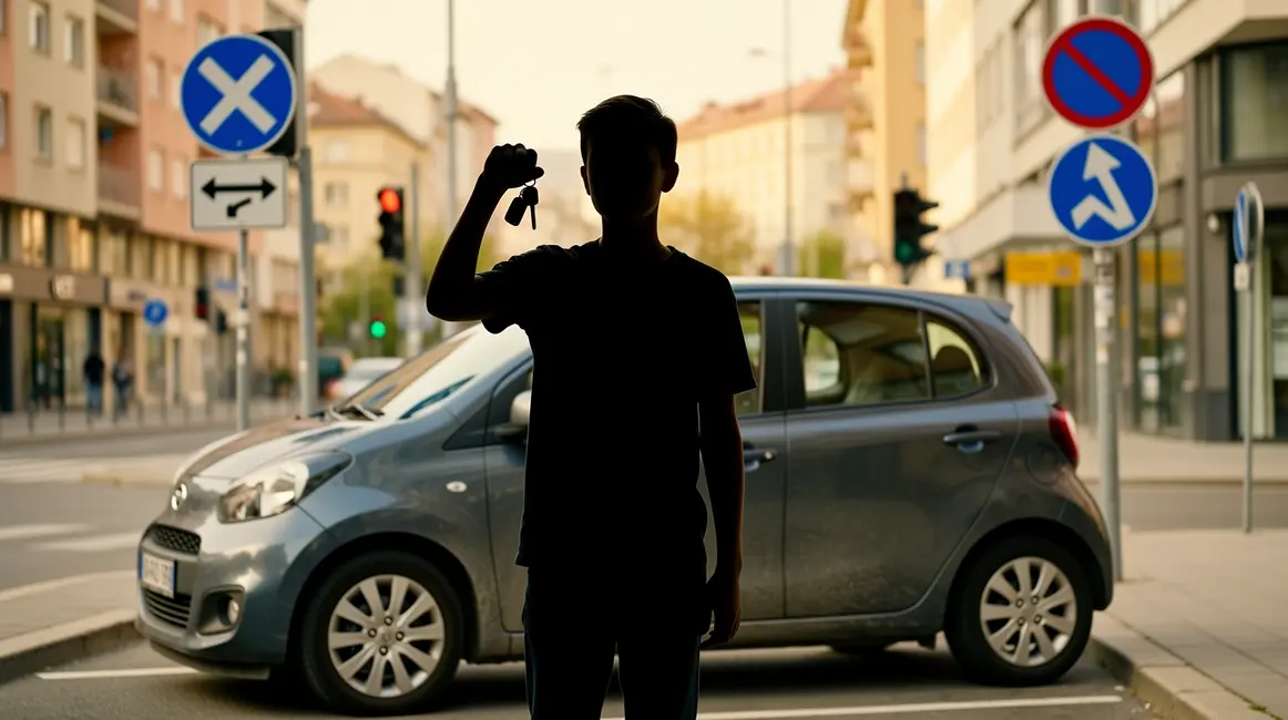Bien choisir assurance auto jeune conducteur : méthode simple et fiable en petit budget 41 assurance auto jeune conducteur devant citadine et panneaux