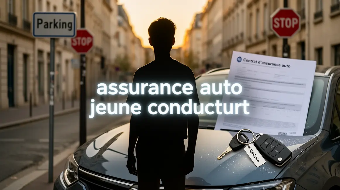 assurance auto jeune conducteur illustration moderne