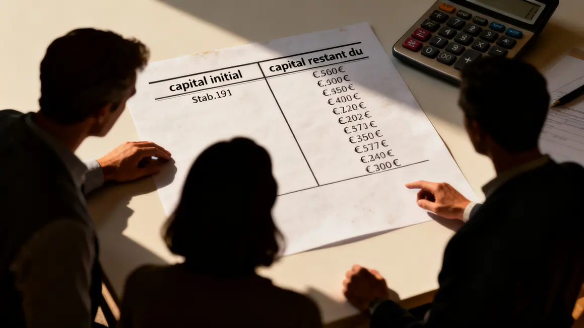 assurance emprunteur : erreurs fréquentes à éviter en petit budget 2 tableau capital initial et capital restant du assurance emprunteur
