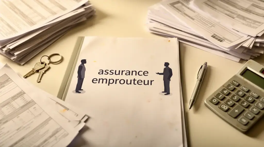 bureau avec dossier assurance emprunteur