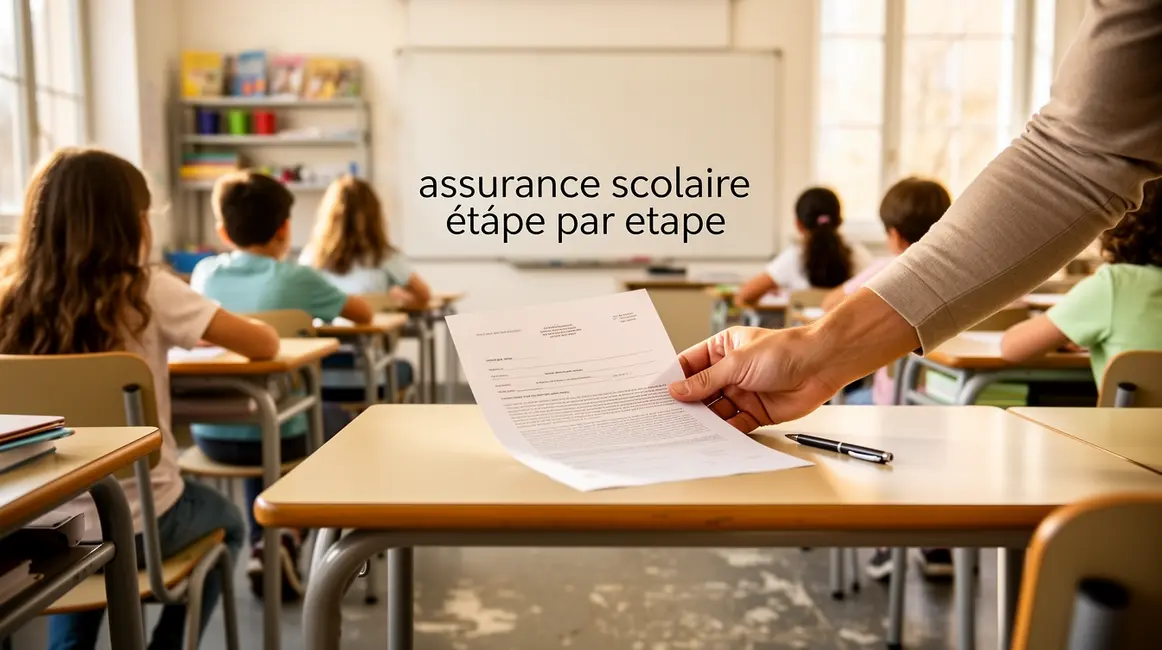 Comment réussir assurance scolaire étape par étape 13 scene salle de classe avec contrat assurance scolaire