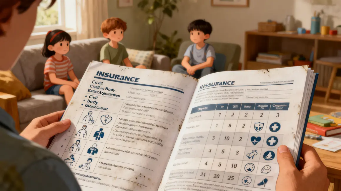 Bien choisir assurance scolaire : méthode simple et fiable en petit budget 3 assurance scolaire garanties pictogrammes medicaux tableau enfants