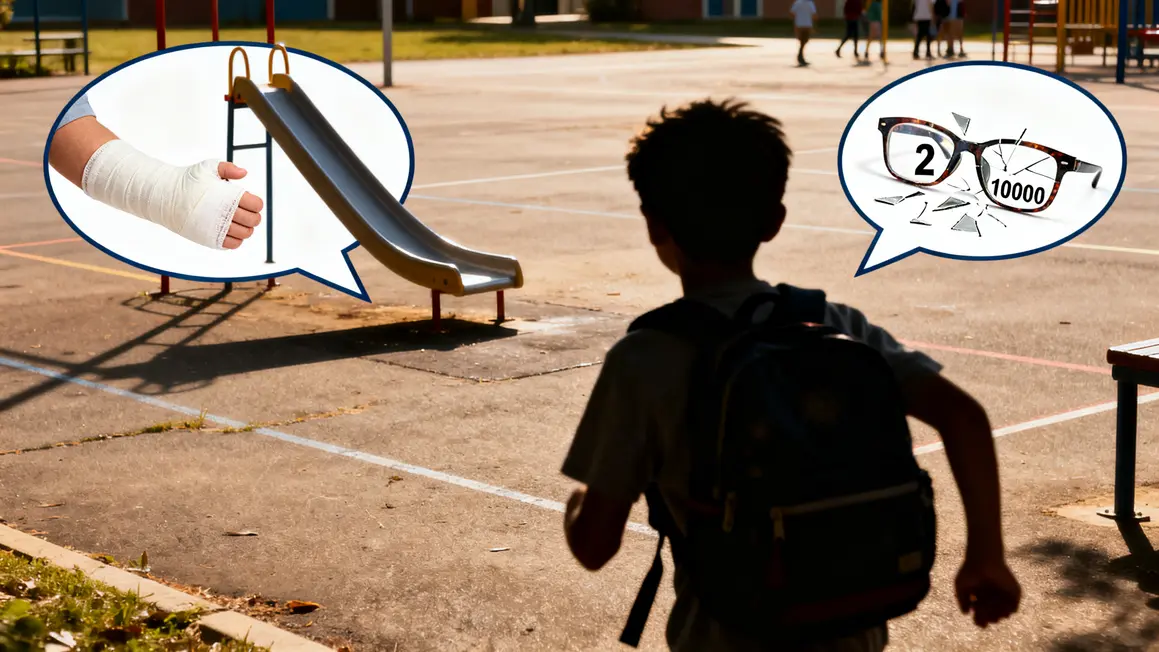 assurance scolaire : critères de choix vraiment utiles 2 enfant en cartable chute lunettes cassées assurance scolaire