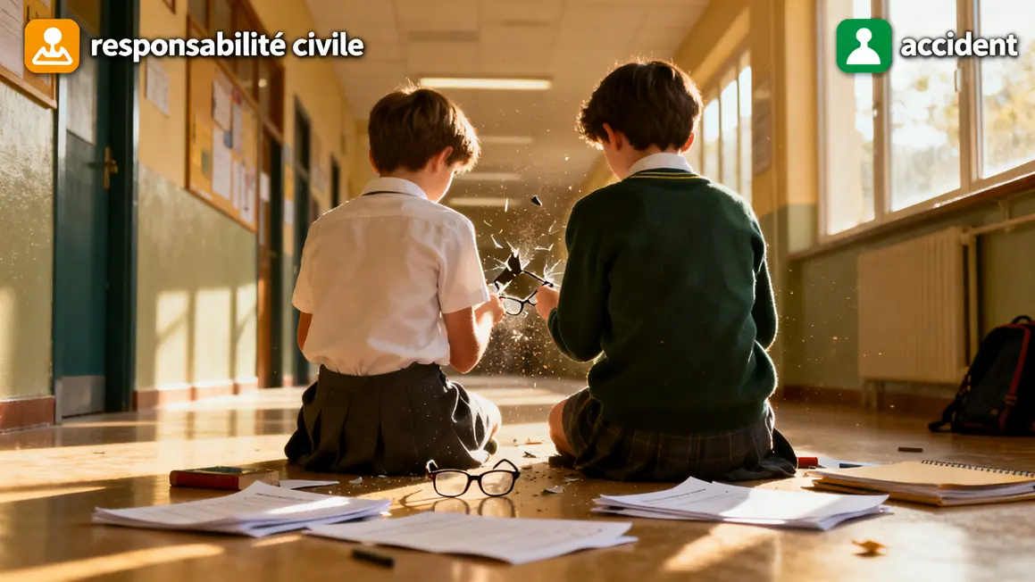 assurance scolaire : bonnes pratiques pour un résultat durable en petit budget 2 Deux enfants école responsabilité civile accident