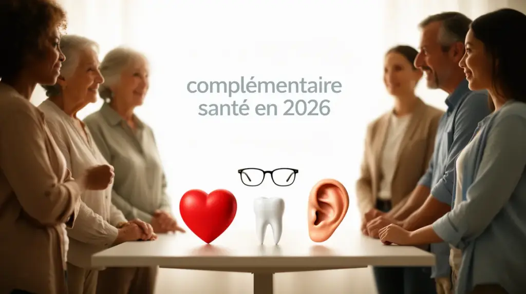 complementaire sante 2026 illustration familles seniors jeunes actifs