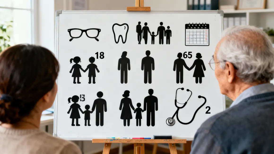 complémentaire santé : erreurs fréquentes à éviter 3 complementaire sante tableau criteres pictogrammes famille lunettes dents