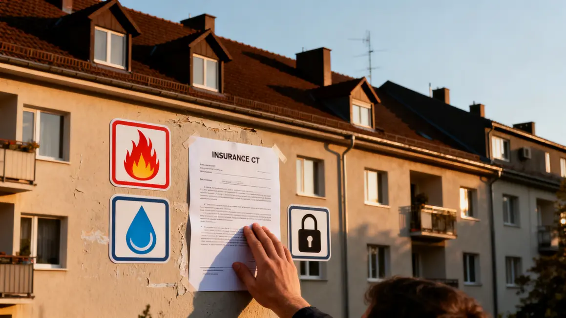 Immeuble main contrat pictogrammes assurance propriétaire non occupant