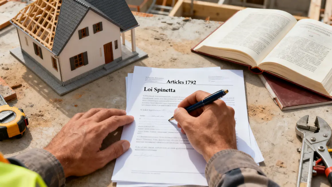 signature contrat chantier articles 1792 loi Spinetta garantie decennale
