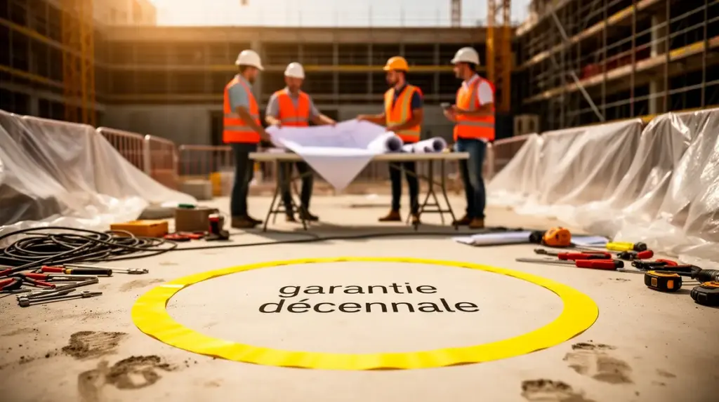 Vue chantier moderne sécurité garantie décennale