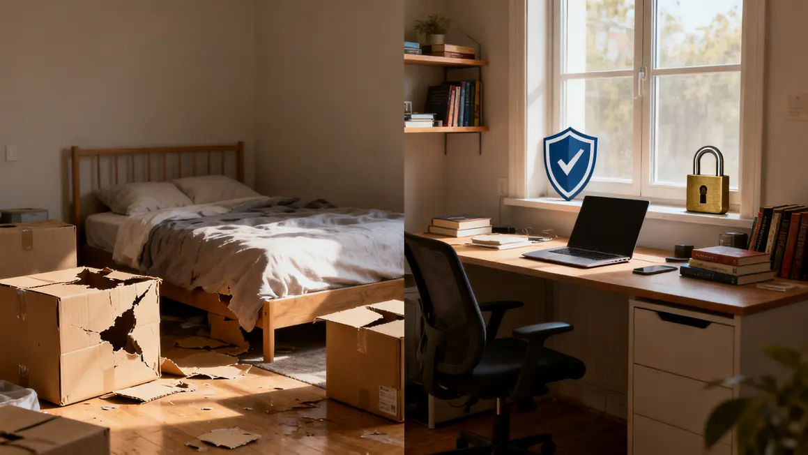 Assurance habitation pour logement étudiant : garanties utiles et exclusions 3 chambre étudiant garanties ordinateur bouclier cadenas
