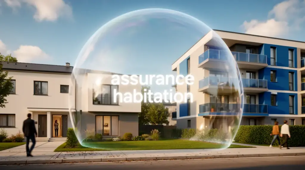 Image assurance habitation bulle protection maison immeuble