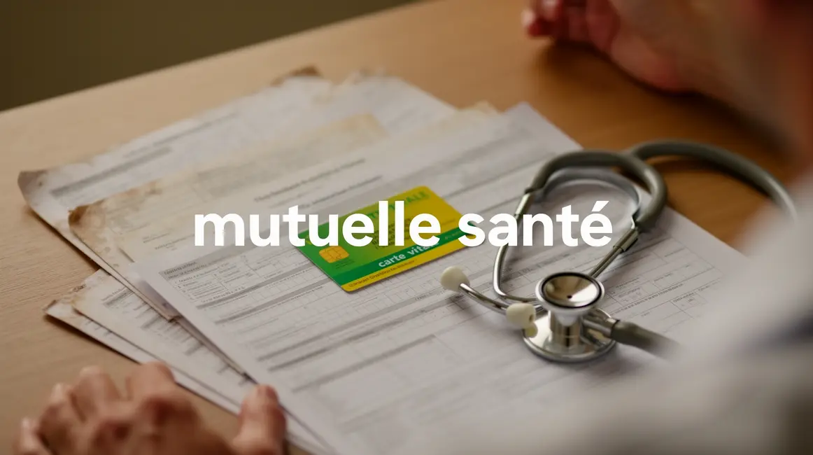 mutuelle sante table consultation carte vitale stethoscope