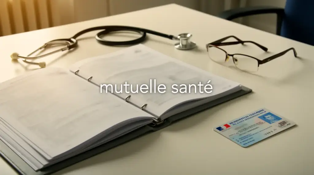 dossier mutuelle sante stethoscope lunettes carte