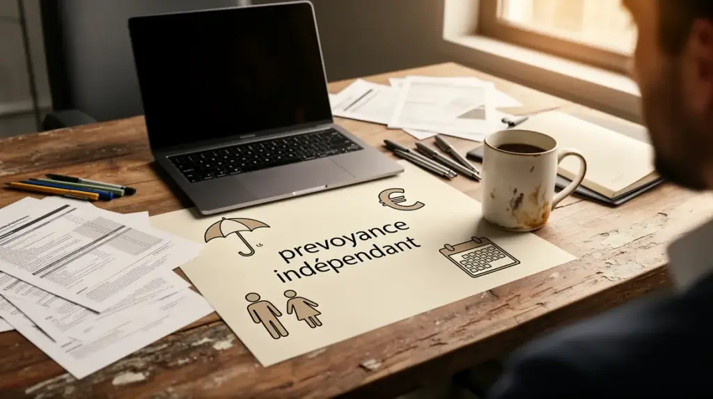 Illustration prevoyance independant bureau freelance