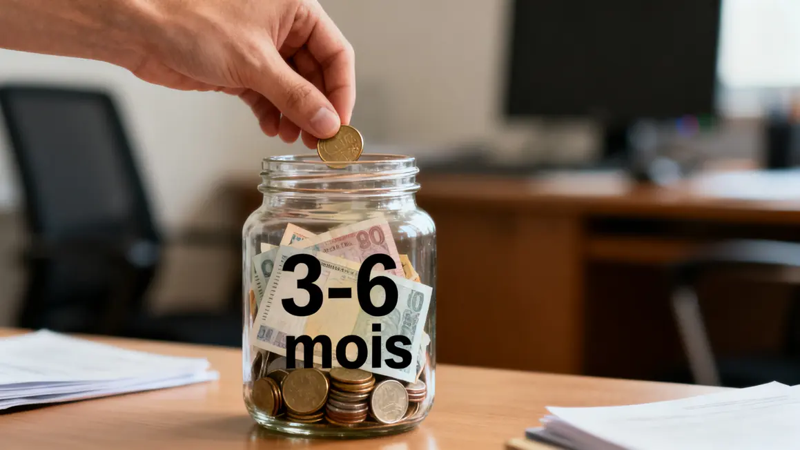 Épargne de précaution pour prévoyance indépendant main et bocal