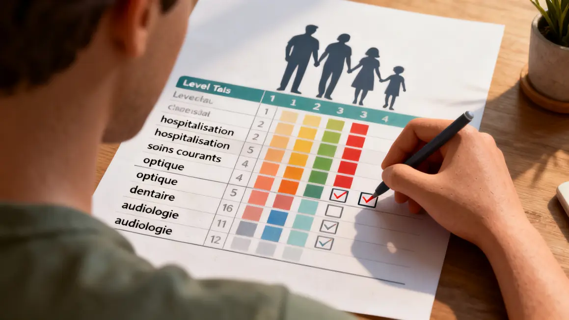 Comment réussir mutuelle santé étape par étape en petit budget 3 tableau priorites garanties mutuelle sante petit budget