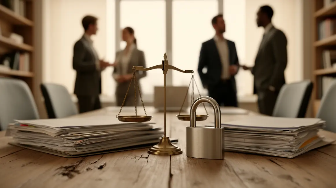 protection juridique : avantages, limites et alternatives 30 Balance, documents et cadenas protection juridique