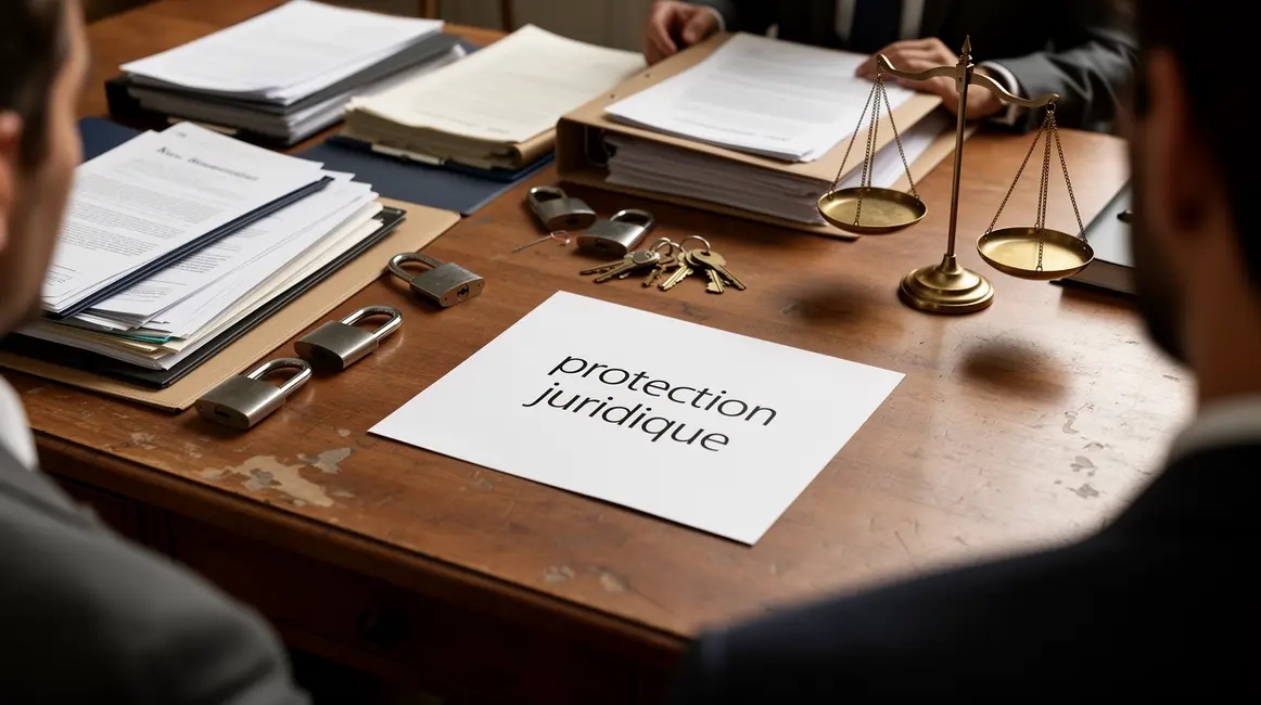 protection juridique : checklist avant de se lancer 33 Des dossiers et contrats sur un bureau, symbole protection juridique