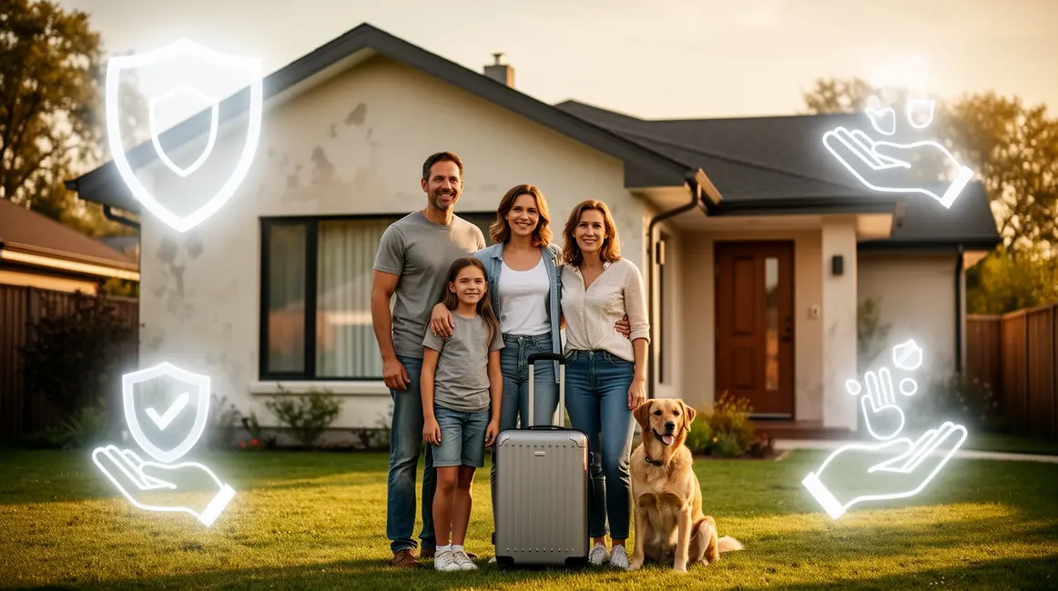 responsabilite civile fond maison pictogrammes famille protection