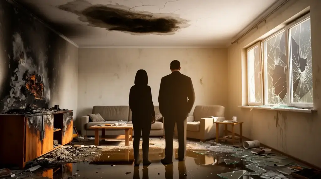 image sinistre logement degats des eaux incendie cambriolage