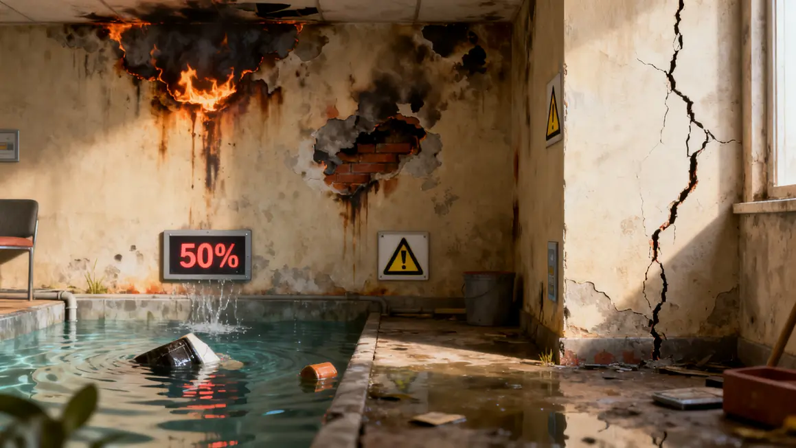 piece sinistre logement fuite incendie fissures