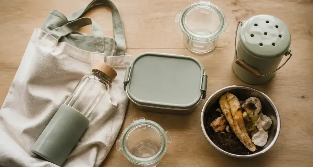 Guide zéro déchet : gourde, boîte repas et bocal réutilisables